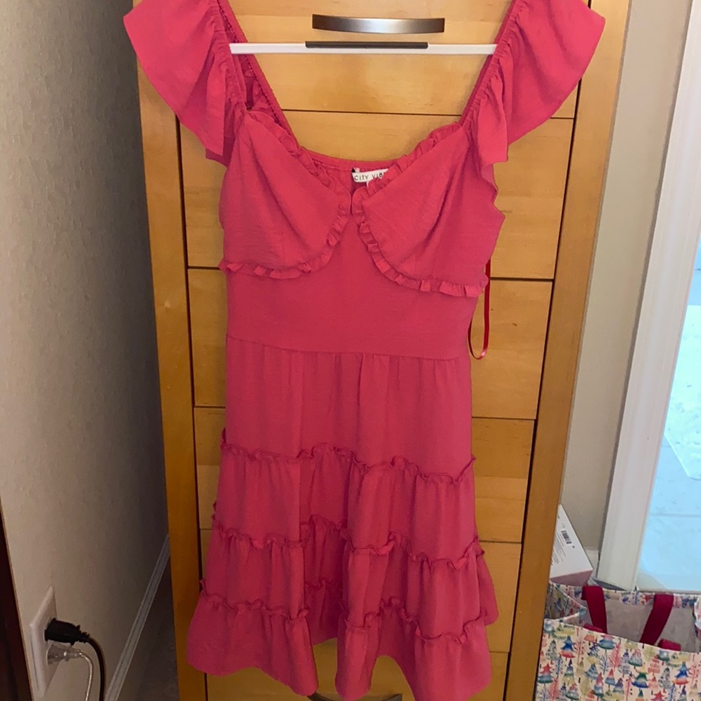Macy's Hot Pink Mini Dress